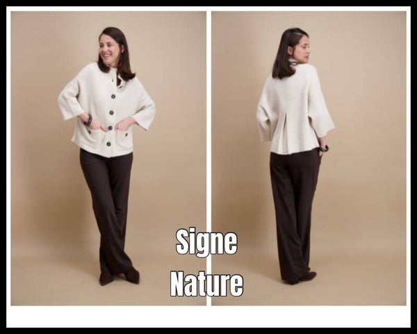 Signe cape vest 843133 A licht zand