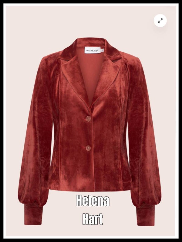 Helena Hart blazer fluweel kort 7870 burned