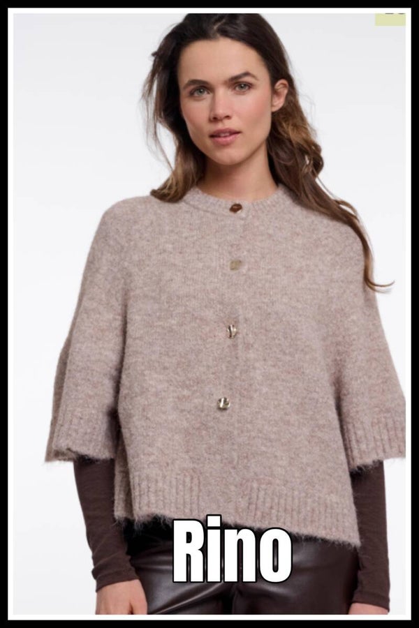 Rino&Pelle vest taupe mêlee Elco