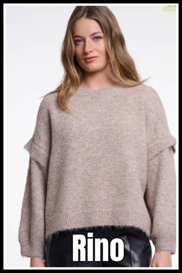 Rino&Pelle pullover taupe mêlee Odean