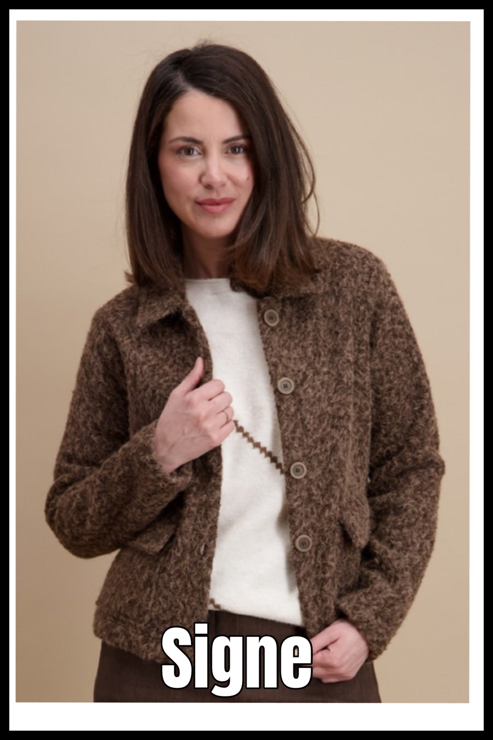 Signe vest 845145 A - bruin