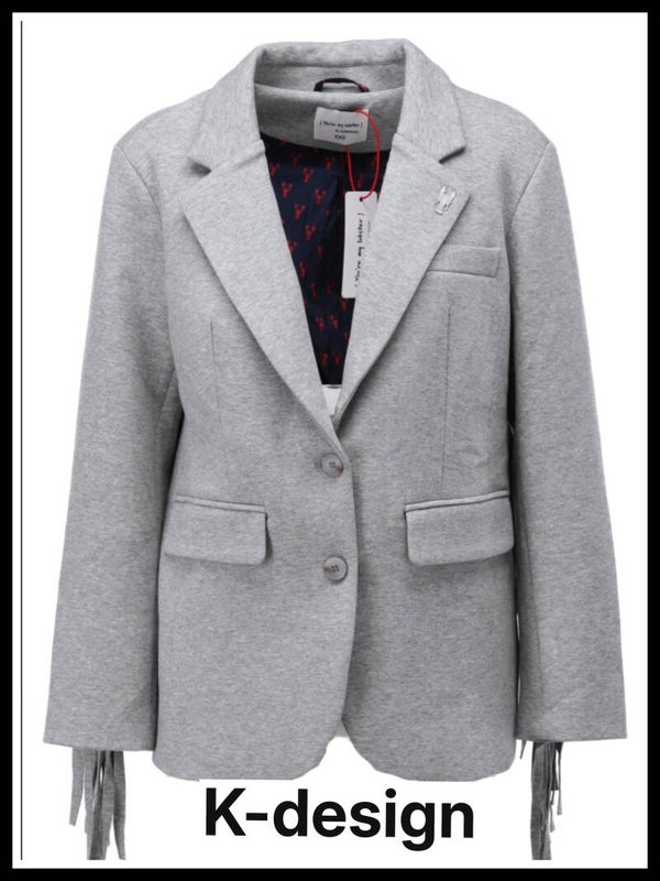 K- design blazer D509 grijs mêlee