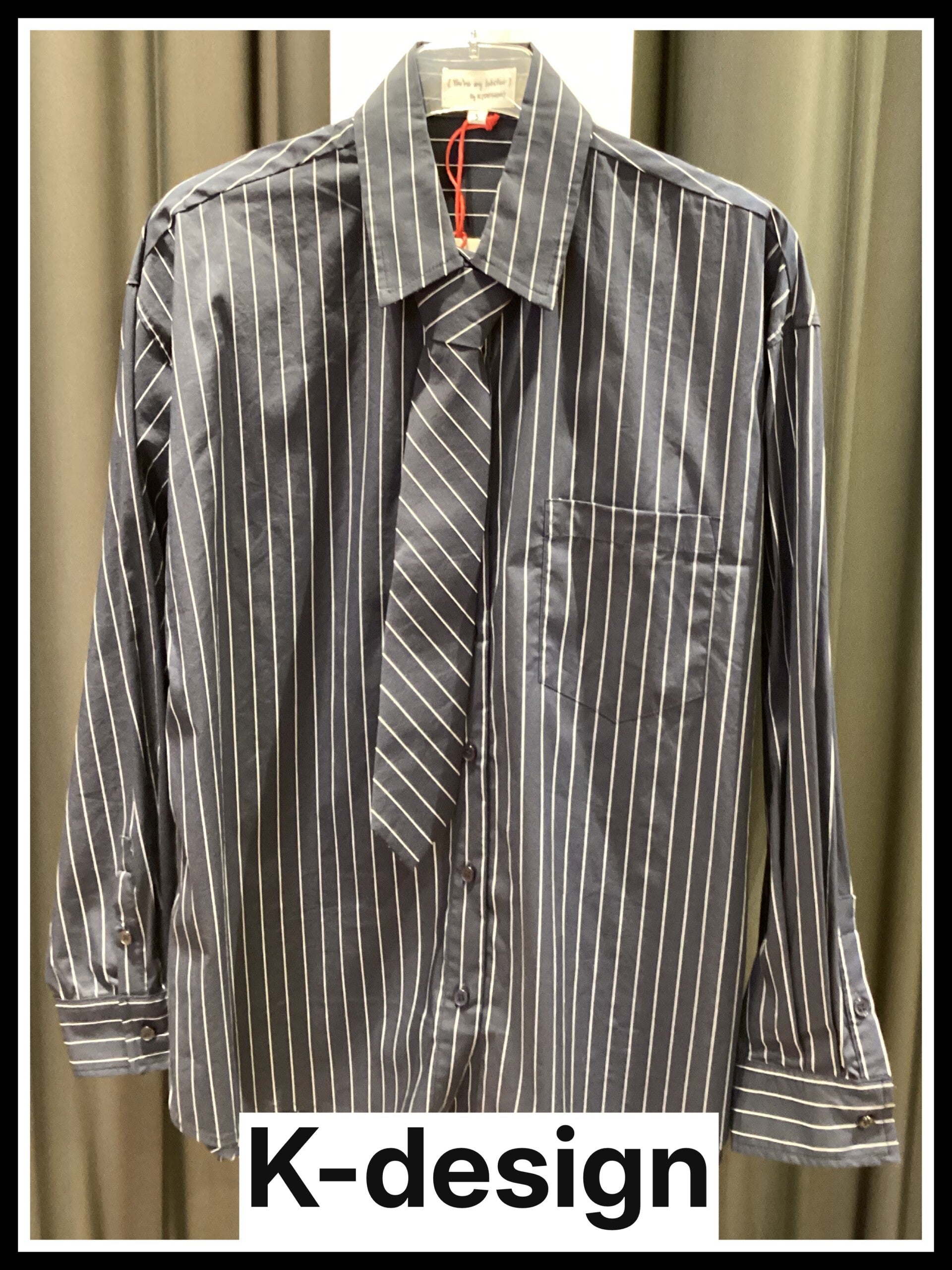 K-design blouse D 791 B - navy/wit