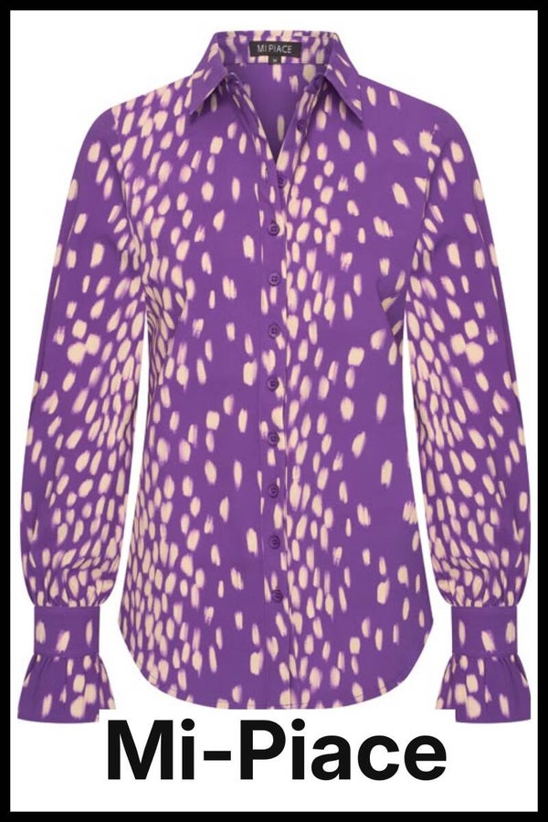 Mi Piace blouse Bambi C paars/zand