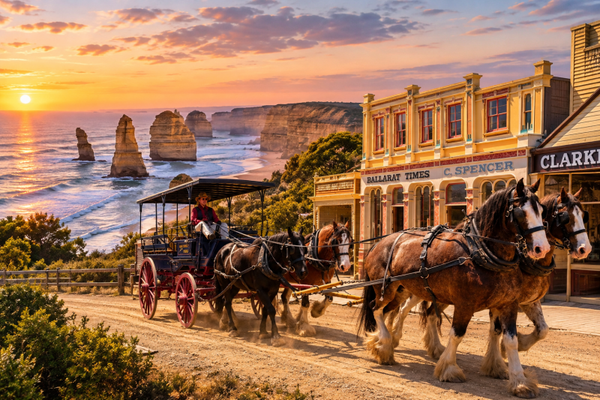 SOVEREIGN HILL (altin kasabasi)- GREAT OCEAN ROAD (havariler)