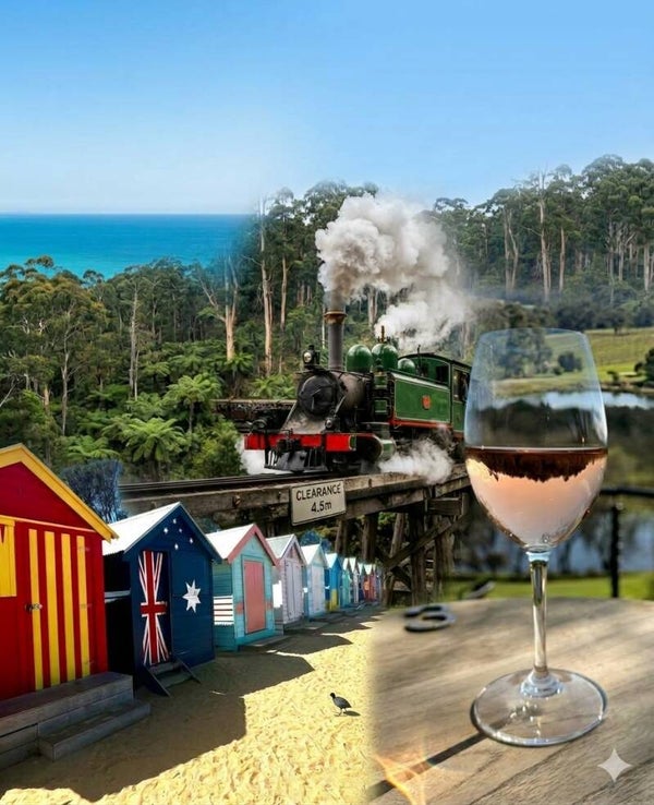 PUFFING BILLY (nostaljik tren)- YARRA VALLEY WINERY (sarap tadimi)-BRIGHTON BOXES (renkli kutu evler)