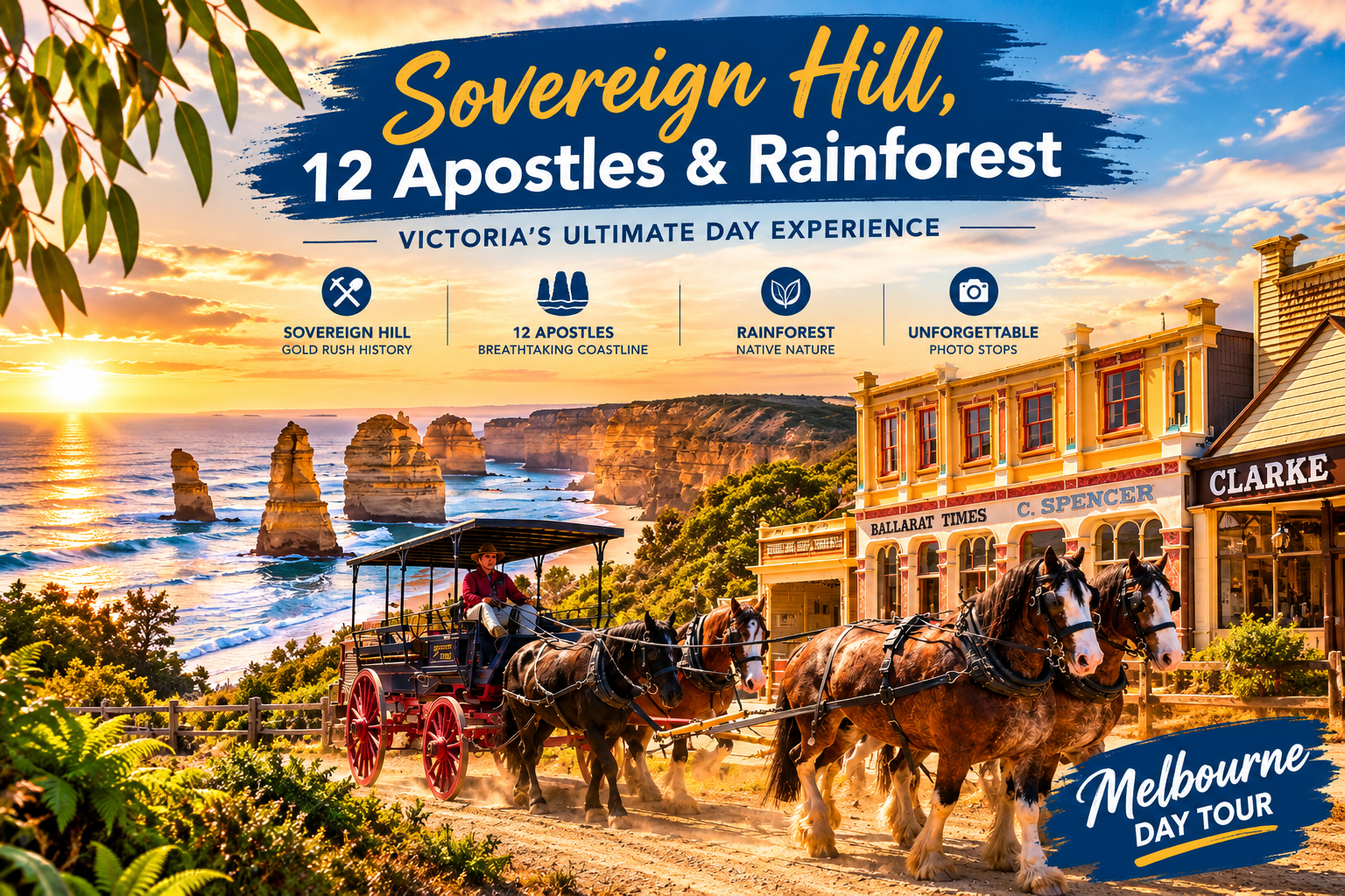 SOVEREIGN HILL (altin kasabasi)- GREAT OCEAN ROAD (havariler)