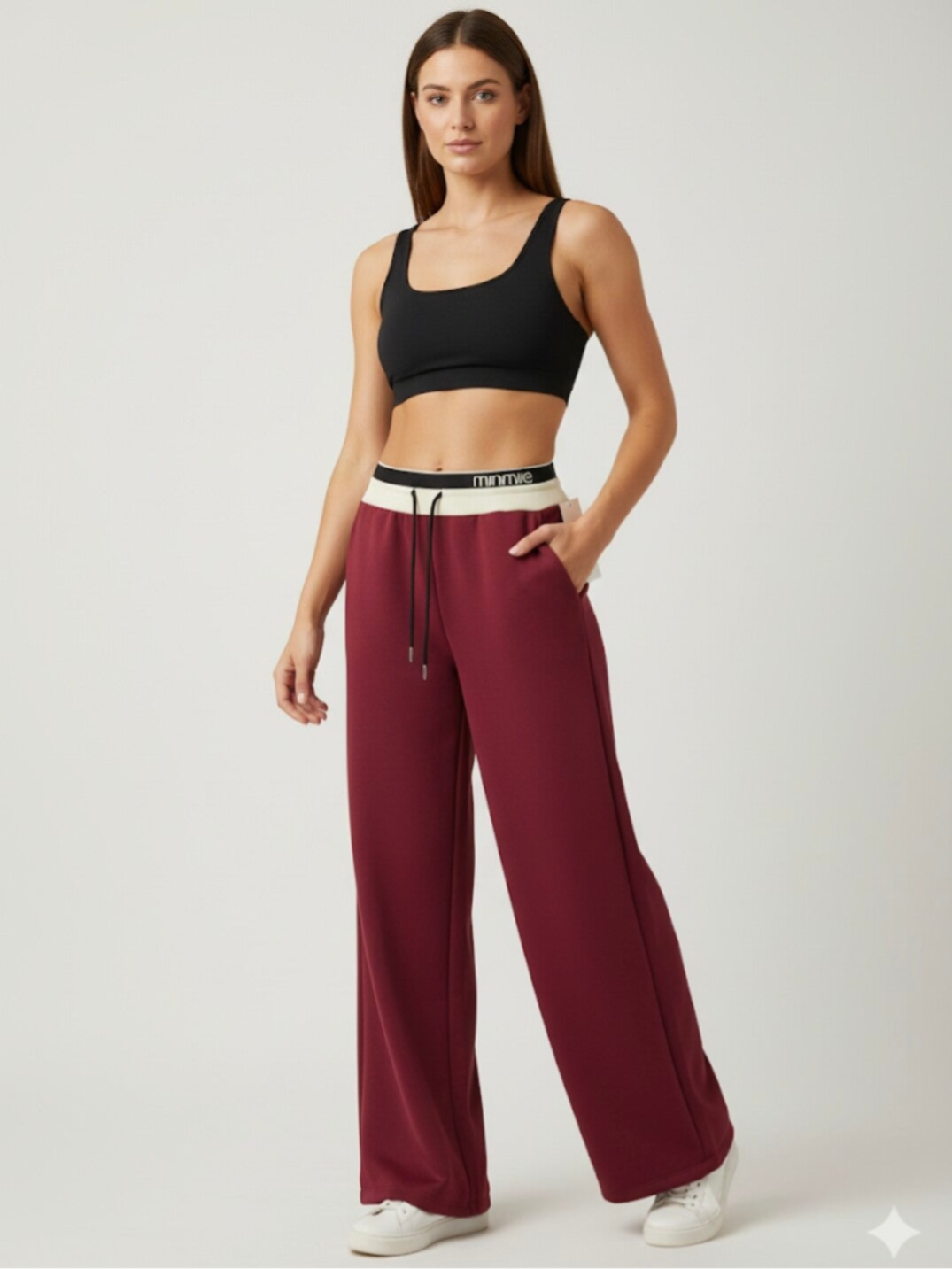 Hosen mit breiten Bund und weitem Schnitt