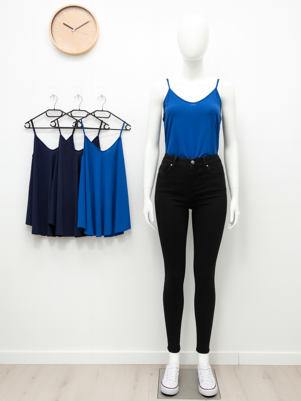 einfarbige legere Tops