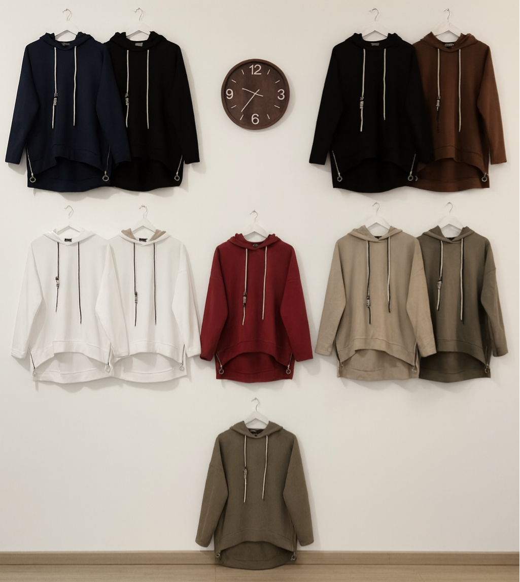 Hoodie mit Reisverschlüssen