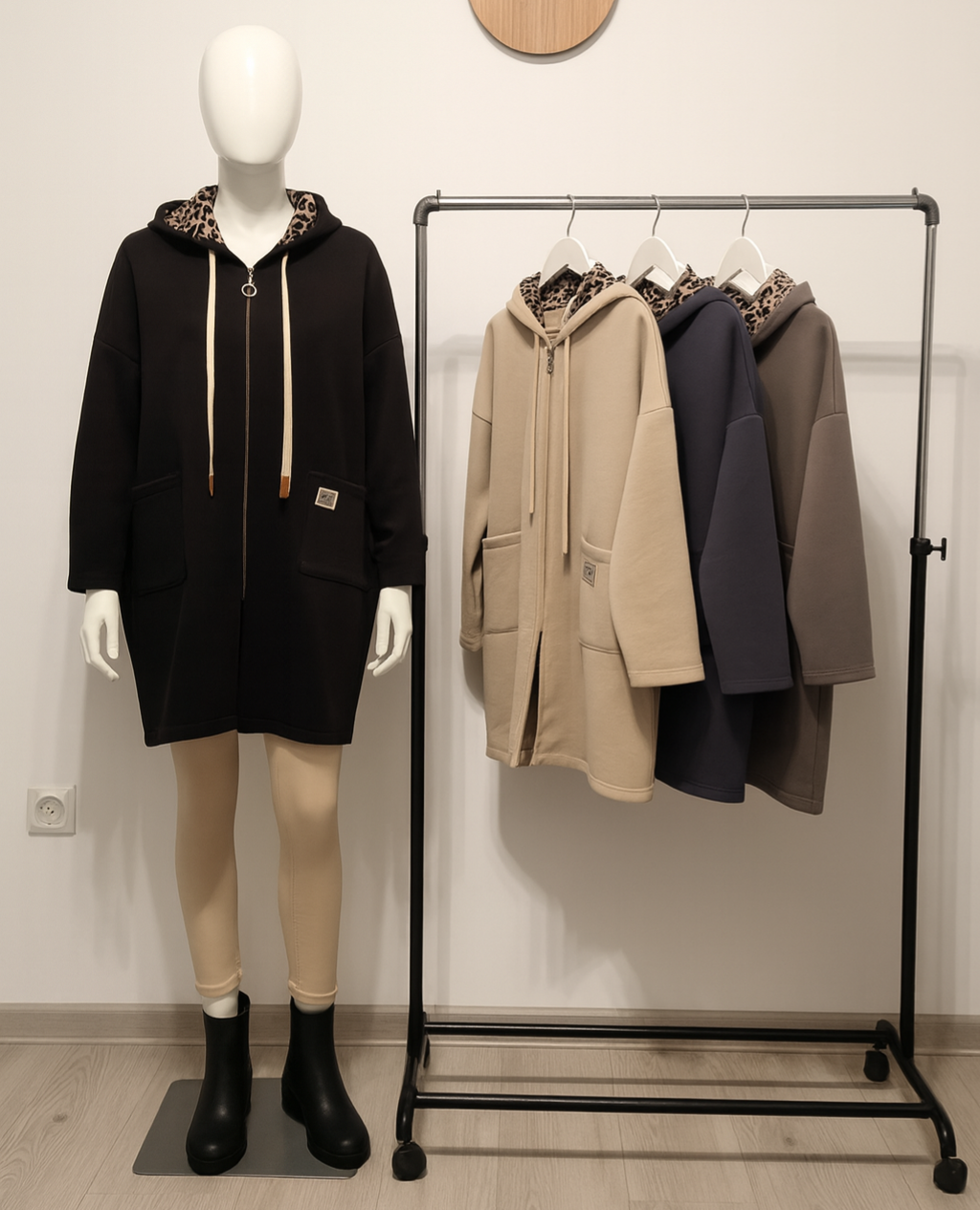 lange Jacke mit Print