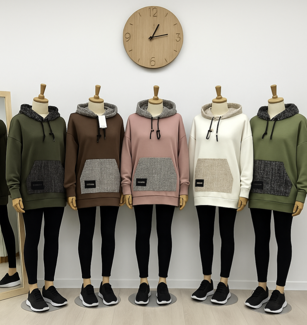 Pullover mit Bauchtasche