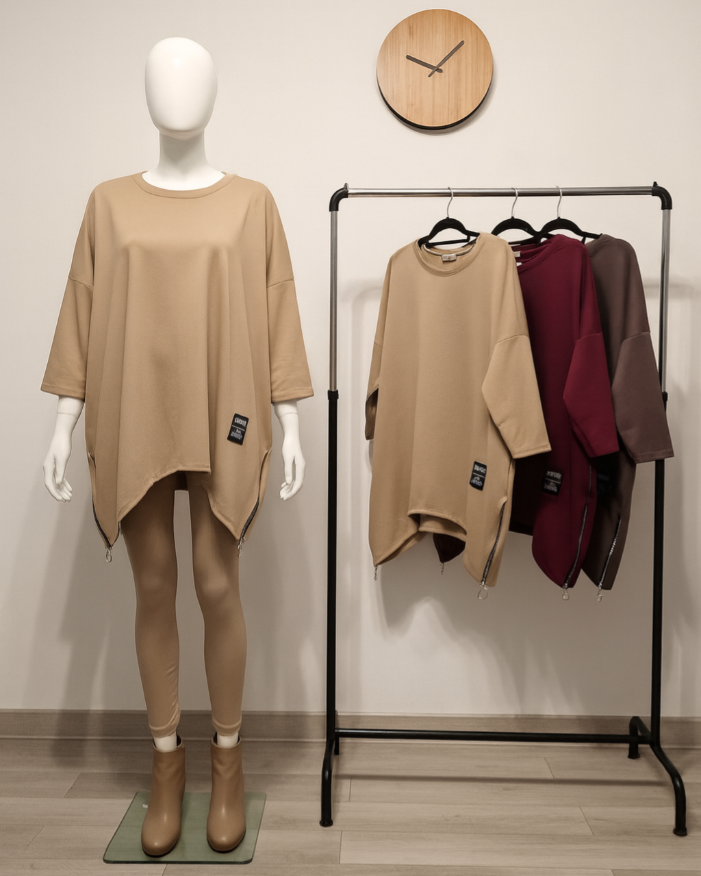 Pullover mit Reisverschlüssen