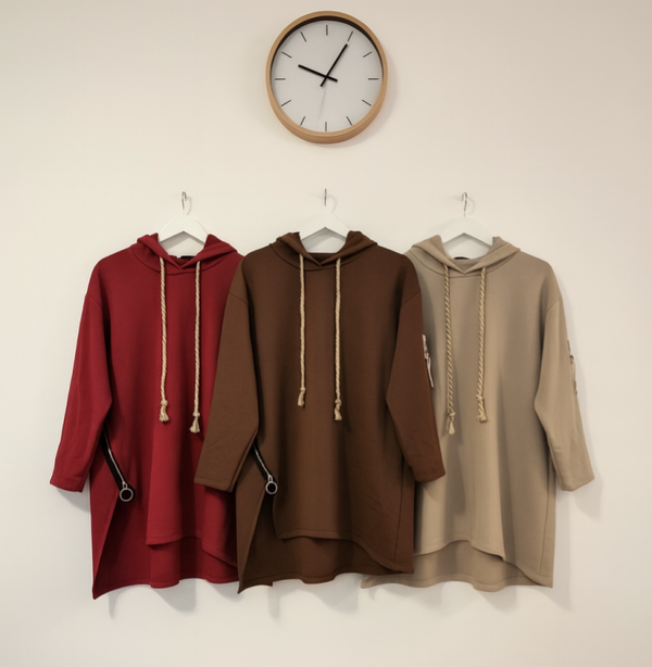 Pullover mit seitlichem Reisverschluss