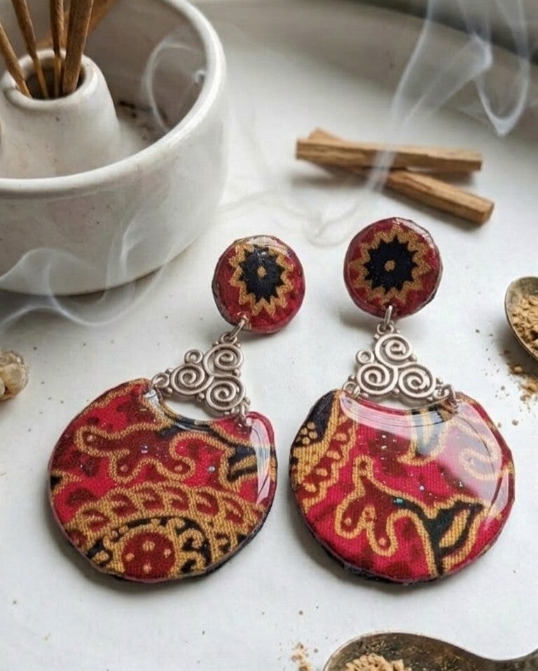 Pendientes KUNANG (Luciernaga) Fucsia