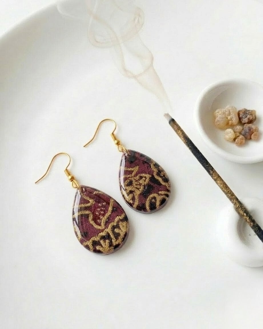 Pendientes TIRTA (Agua sagrada) Marrón