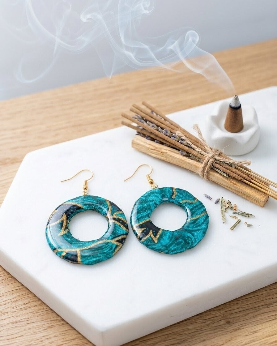 Pendientes BULAT (Circulo) Turquesa