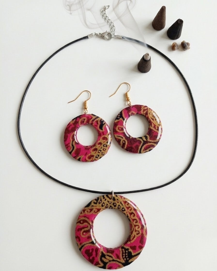 Conjunto BULAT (Círculo) Fucsia
