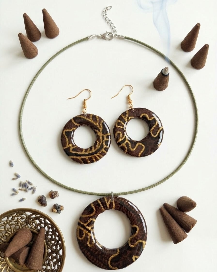 Conjunto BULAT (Círculo) Marrón