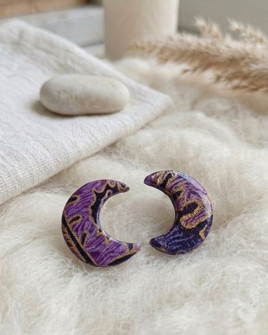 Pendientes CANDRA (Luna) Violeta
