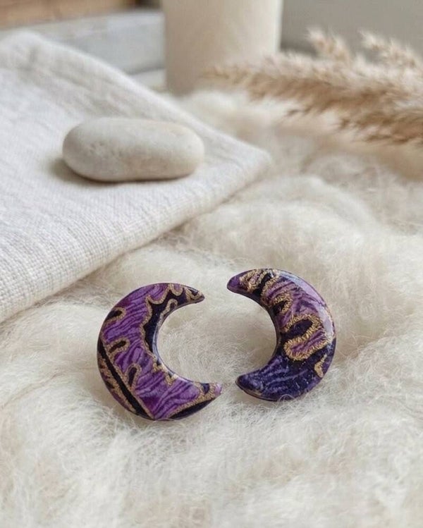 Pendientes CANDRA (Luna) Violeta