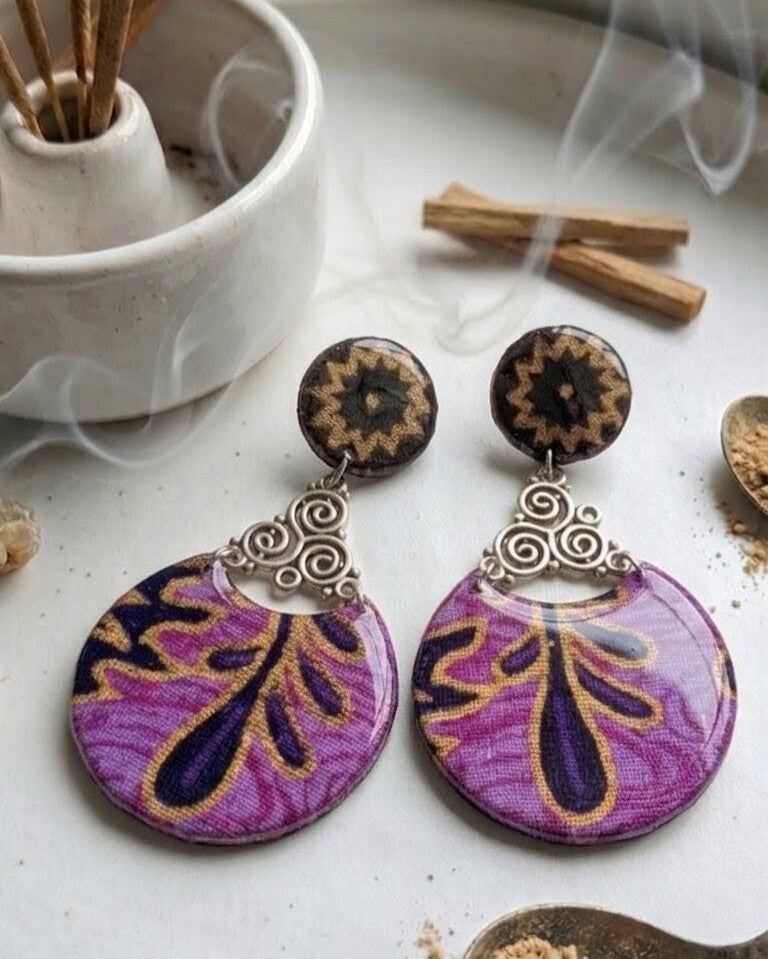 Pendientes KUNANG (Luciernaga) Violeta