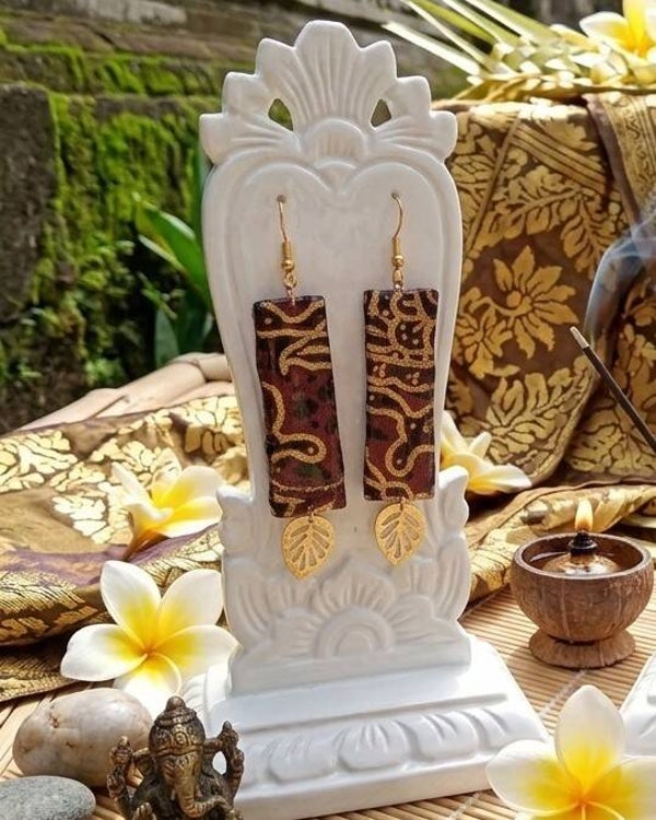 Pendientes LAKSMI (Diosa de la Belleza) Marrón