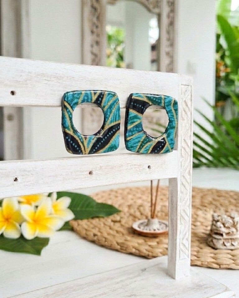 Pendientes KOTAK (cuadrado) Turquesa