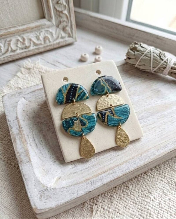 Pendientes BATIK Turquesa