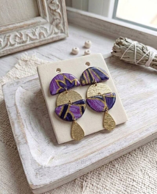 Pendientes BATIK Violeta
