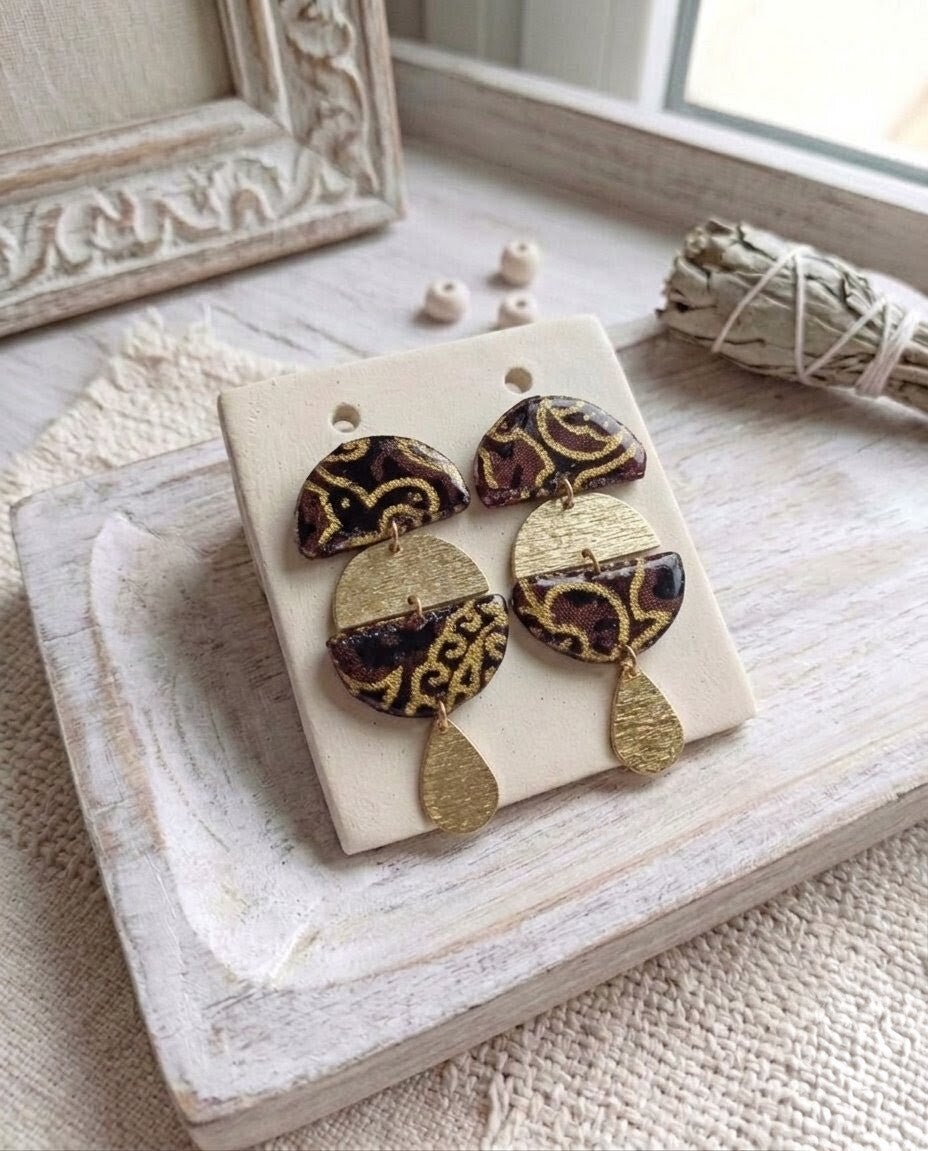 Pendientes BATIK Marrón