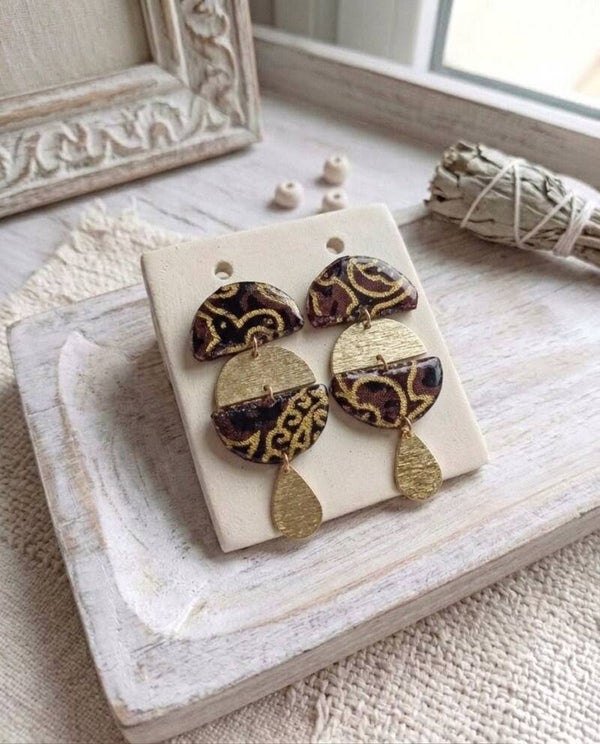 Pendientes BATIK Marrón
