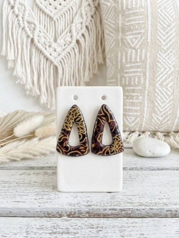 Pendientes TIGA  Marrón