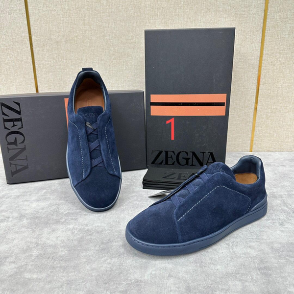 Zegna Suede Triple Stitch Luxury