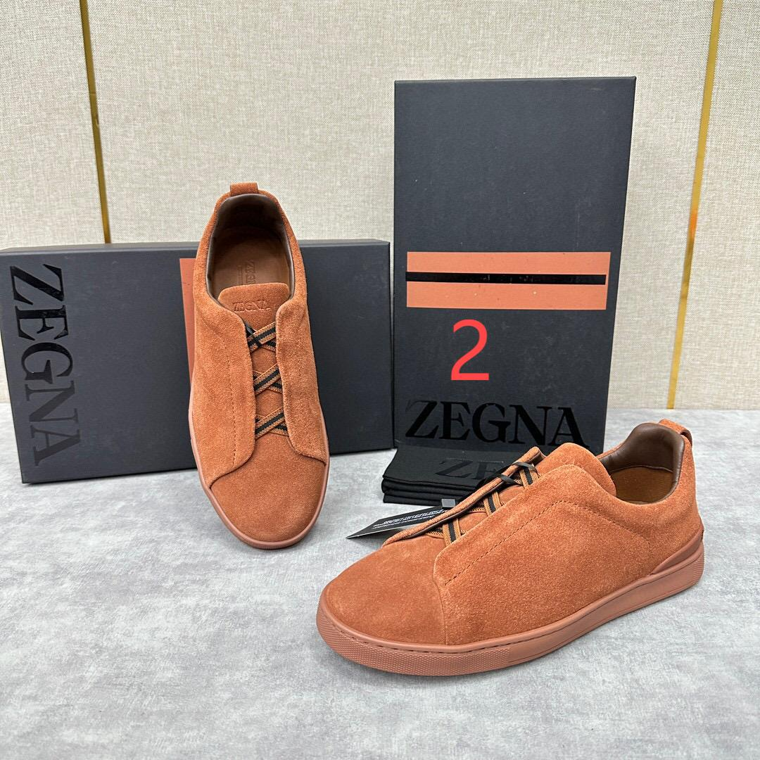 Zegna Suede Triple Stitch Luxury