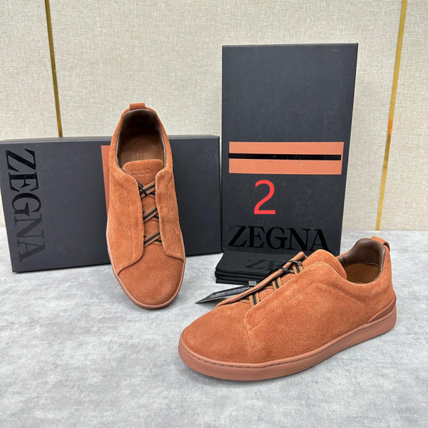 Zegna Suede Triple Stitch Luxury