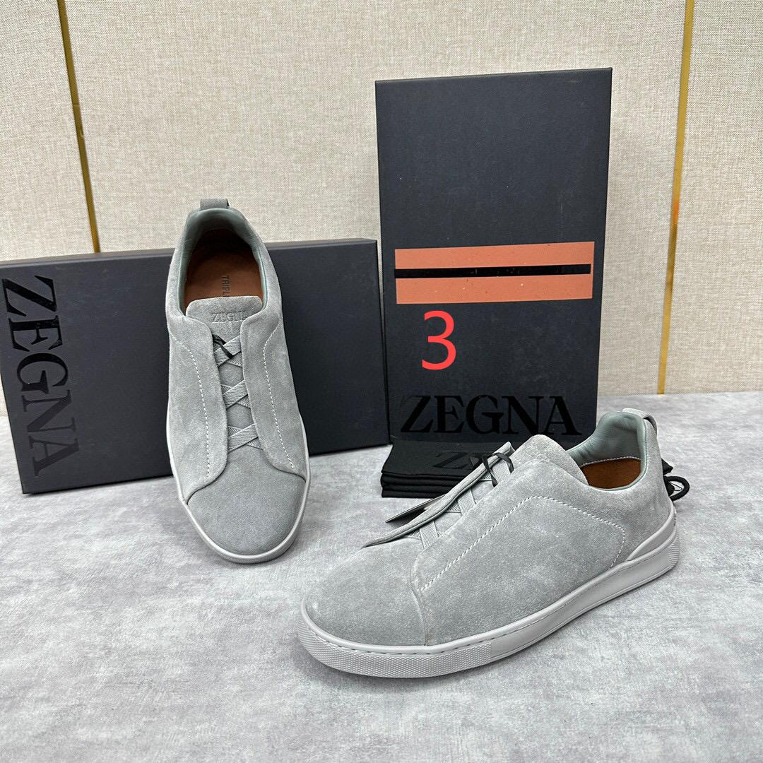 Zegna Suede Triple Stitch Luxury
