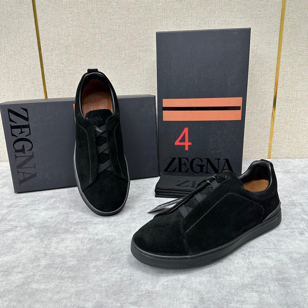 Zegna Suede Triple Stitch Luxury