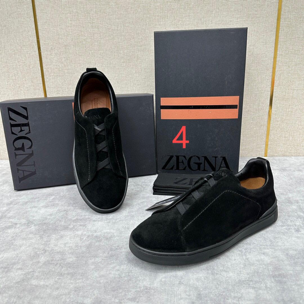Zegna Suede Triple Stitch Luxury