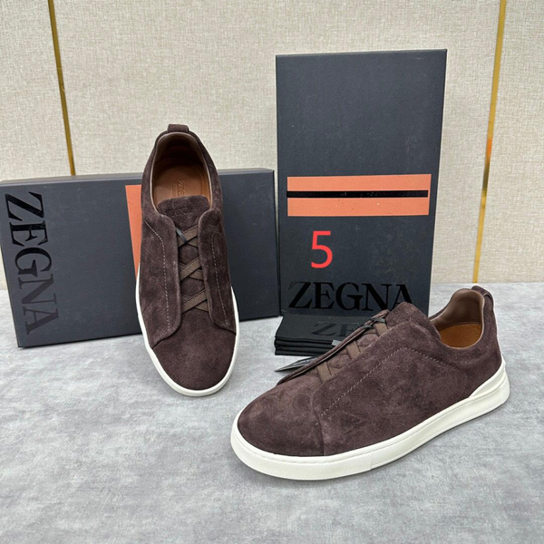 Zegna Suede Triple Stitch Luxury