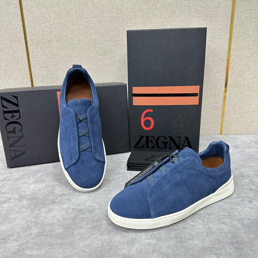 Zegna Suede Triple Stitch Luxury