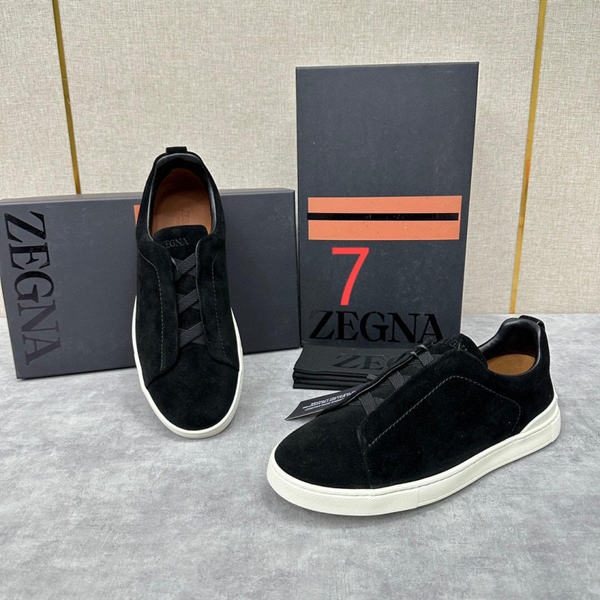 Zegna Suede Triple Stitch Luxury