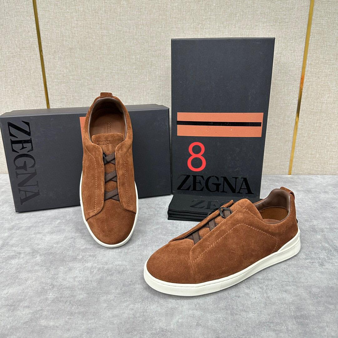 Zegna Suede Triple Stitch Luxury