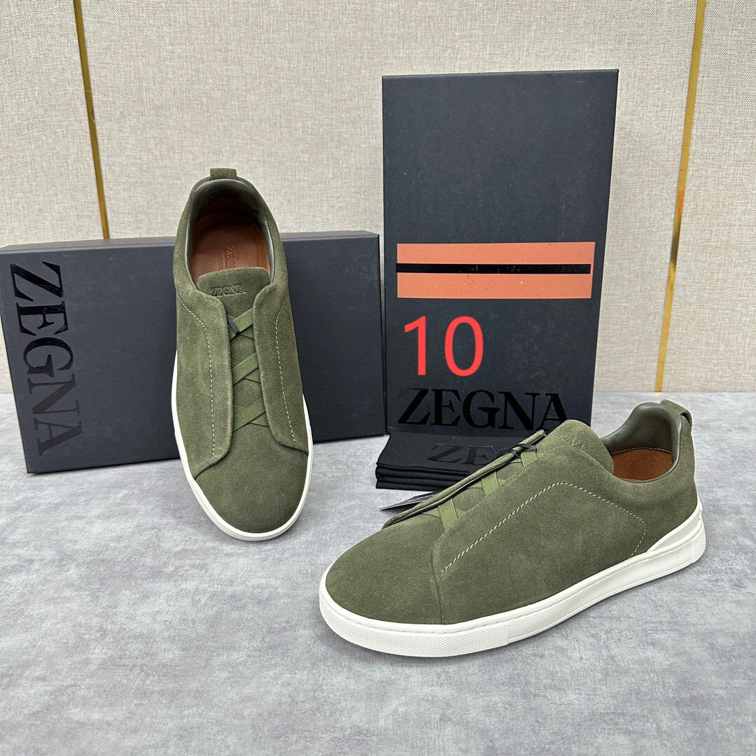 Zegna Suede Triple Stitch Luxury