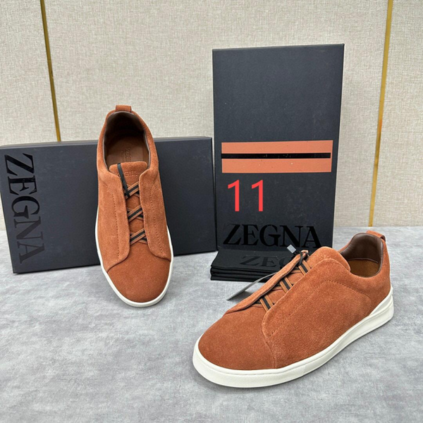 Zegna Suede Triple Stitch Luxury