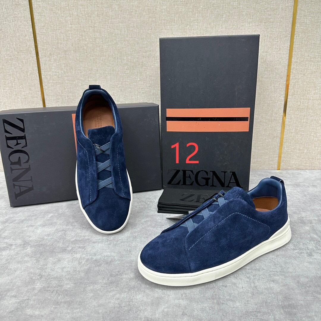 Zegna Suede Triple Stitch Luxury