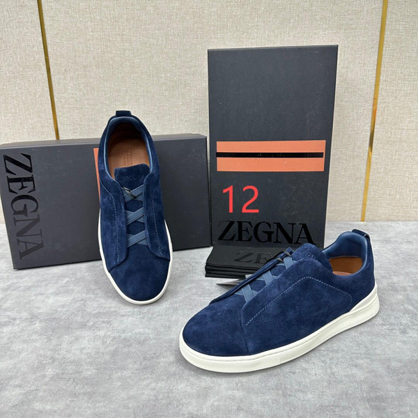 Zegna Suede Triple Stitch Luxury