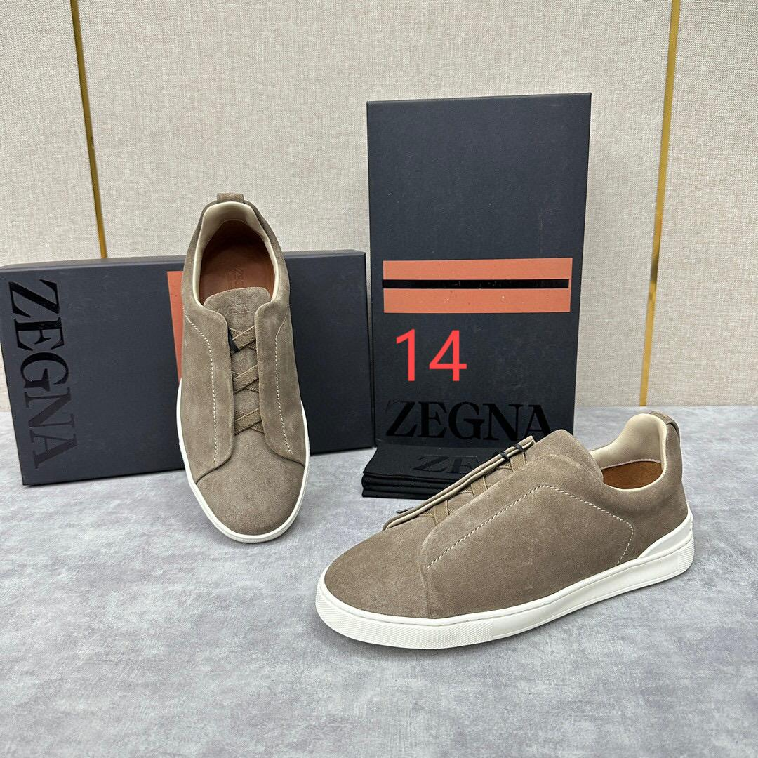 Zegna Suede Triple Stitch Luxury