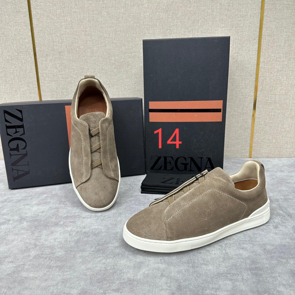 Zegna Suede Triple Stitch Luxury