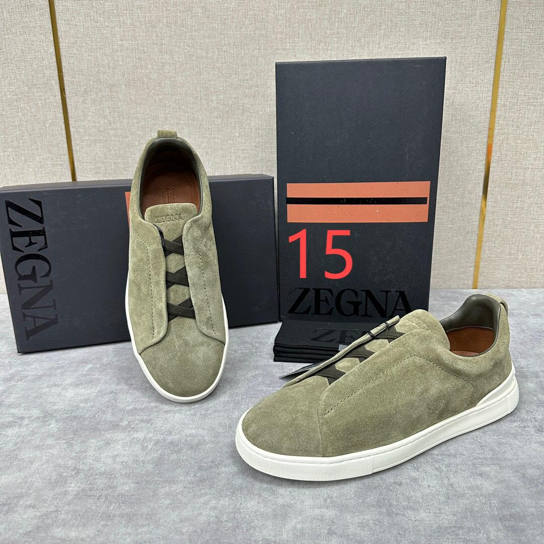 Zegna Suede Triple Stitch Luxury